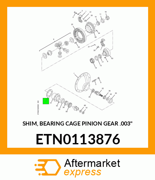 SHIM, BEARING CAGE PINION GEAR .003" ETN0113876