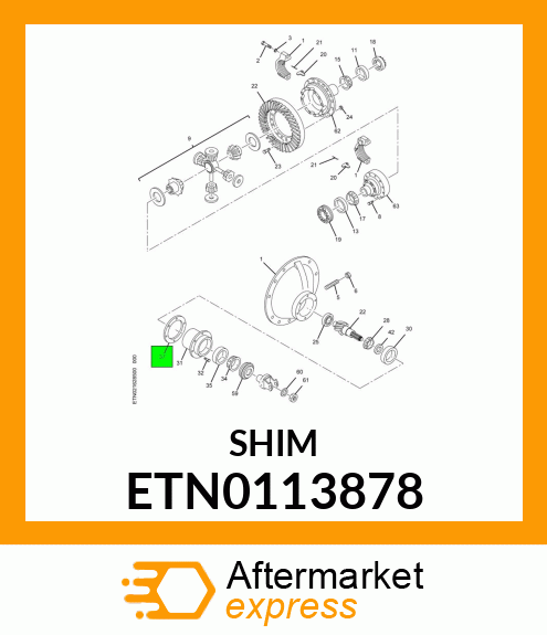 SHIM, BEARING CAGE PINION GEAR .01" ETN0113878