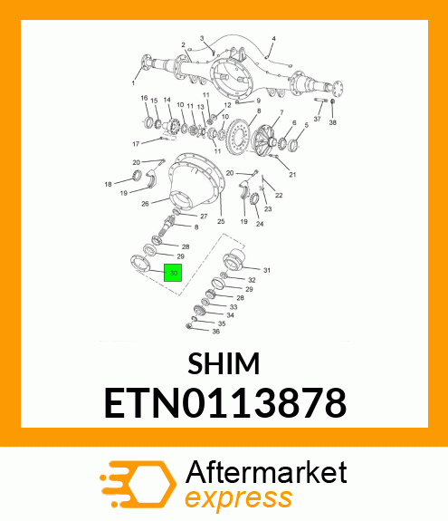 SHIM, BEARING CAGE PINION GEAR .01" ETN0113878