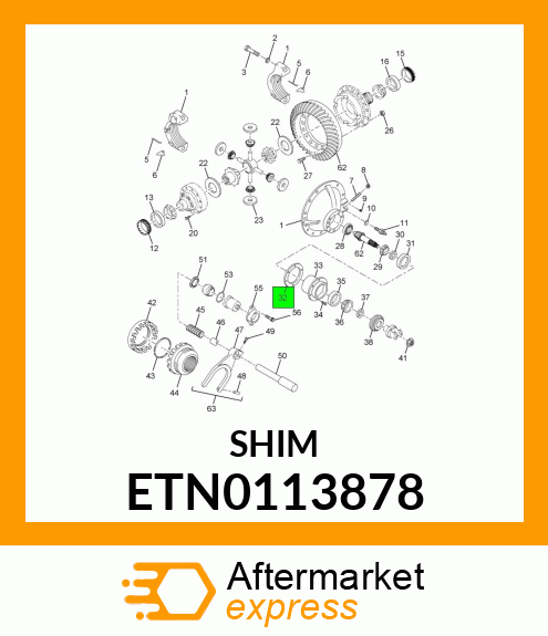 SHIM, BEARING CAGE PINION GEAR .01" ETN0113878