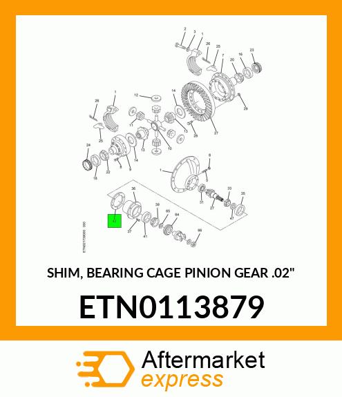 SHIM, BEARING CAGE PINION GEAR .02" ETN0113879