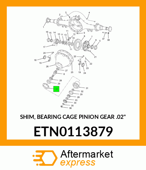 SHIM, BEARING CAGE PINION GEAR .02" ETN0113879