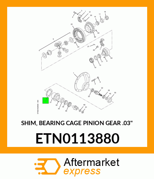 SHIM, BEARING CAGE PINION GEAR .03" ETN0113880