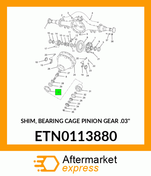 SHIM, BEARING CAGE PINION GEAR .03" ETN0113880