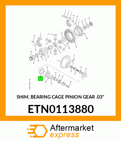 SHIM, BEARING CAGE PINION GEAR .03" ETN0113880