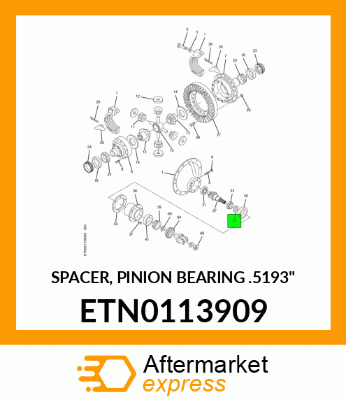 SPACER, PINION BEARING .5193" ETN0113909