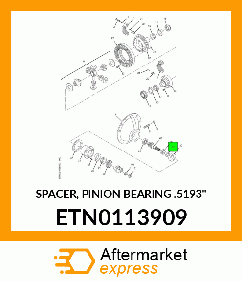 SPACER, PINION BEARING .5193" ETN0113909