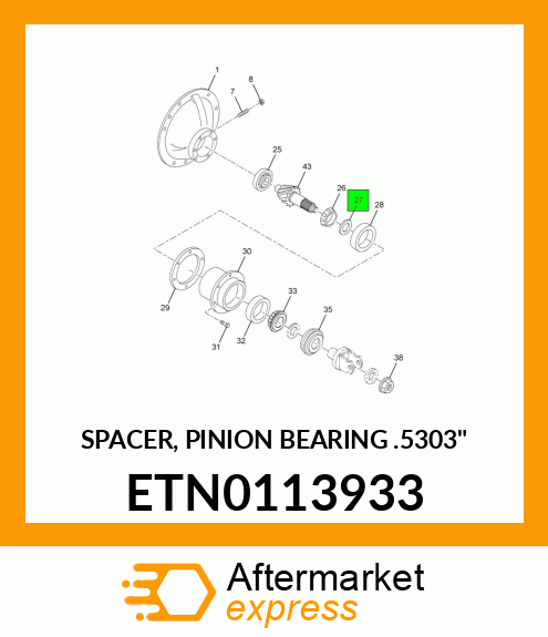 SPACER, PINION BEARING .5303" ETN0113933