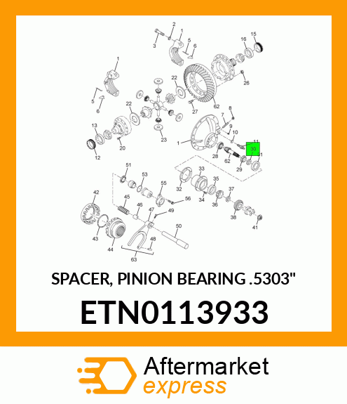 SPACER, PINION BEARING .5303" ETN0113933