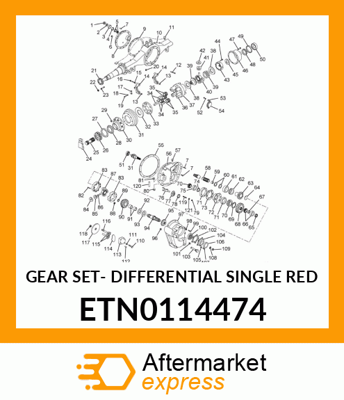 GEAR SET- DIFFERENTIAL SINGLE RED ETN0114474