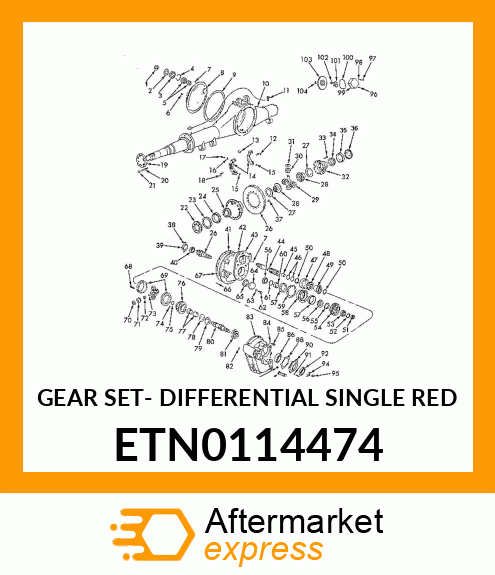 GEAR SET- DIFFERENTIAL SINGLE RED ETN0114474