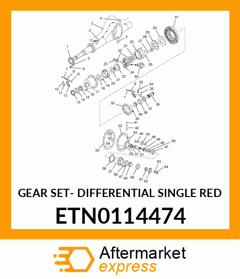 GEAR SET- DIFFERENTIAL SINGLE RED ETN0114474