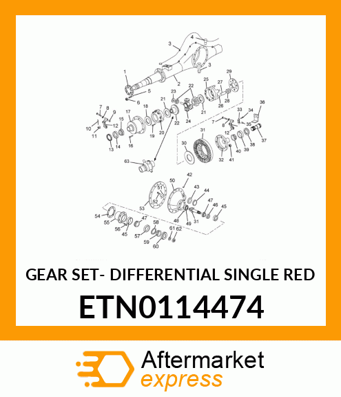 GEAR SET- DIFFERENTIAL SINGLE RED ETN0114474