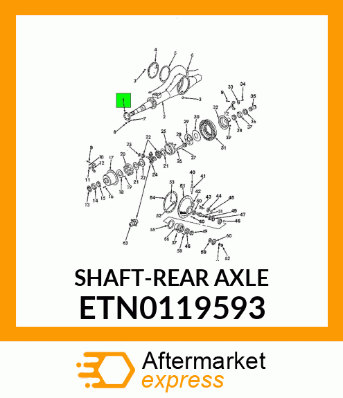 SHAFT-REAR AXLE ETN0119593