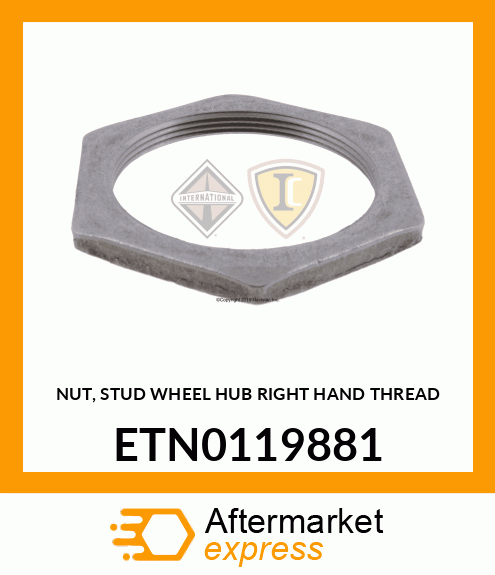 NUT, STUD WHEEL HUB RIGHT HAND THREAD ETN0119881