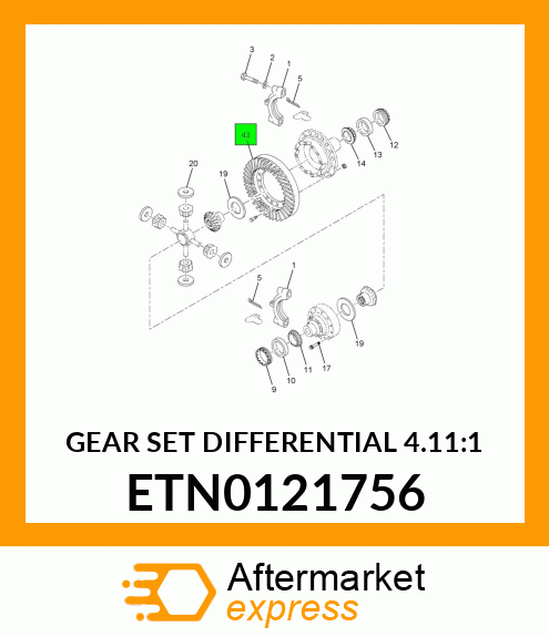 GEAR SET DIFFERENTIAL 4.11:1 ETN0121756