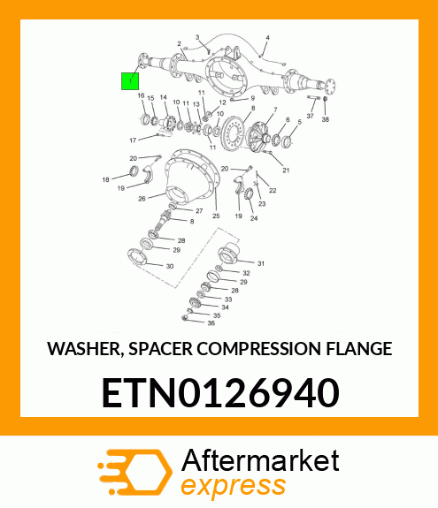 WASHER, SPACER COMPRESSION FLANGE ETN0126940