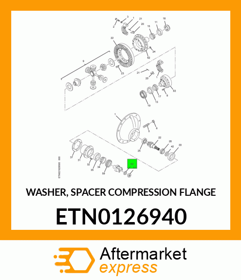 WASHER, SPACER COMPRESSION FLANGE ETN0126940