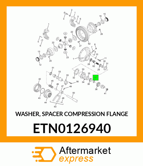 WASHER, SPACER COMPRESSION FLANGE ETN0126940