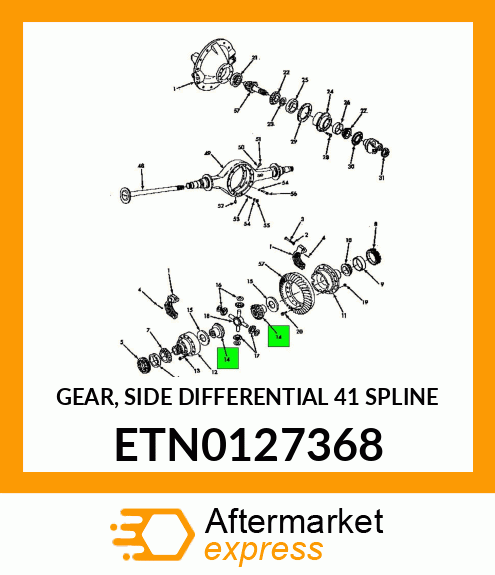 GEAR, SIDE DIFFERENTIAL 41 SPLINE ETN0127368