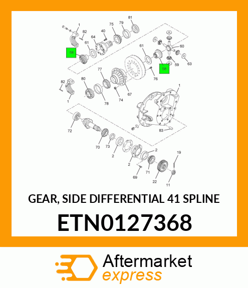 GEAR, SIDE DIFFERENTIAL 41 SPLINE ETN0127368