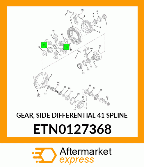 GEAR, SIDE DIFFERENTIAL 41 SPLINE ETN0127368