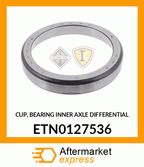 CUP, BEARING INNER AXLE DIFFERENTIAL ETN0127536