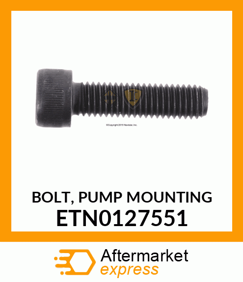 BOLT, PUMP MOUNTING ETN0127551