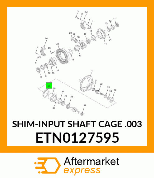 SHIM-INPUT SHAFT CAGE .003 ETN0127595