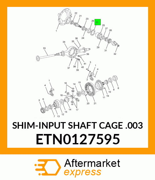 SHIM-INPUT SHAFT CAGE .003 ETN0127595