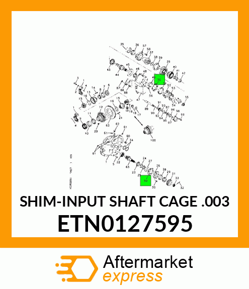 SHIM-INPUT SHAFT CAGE .003 ETN0127595