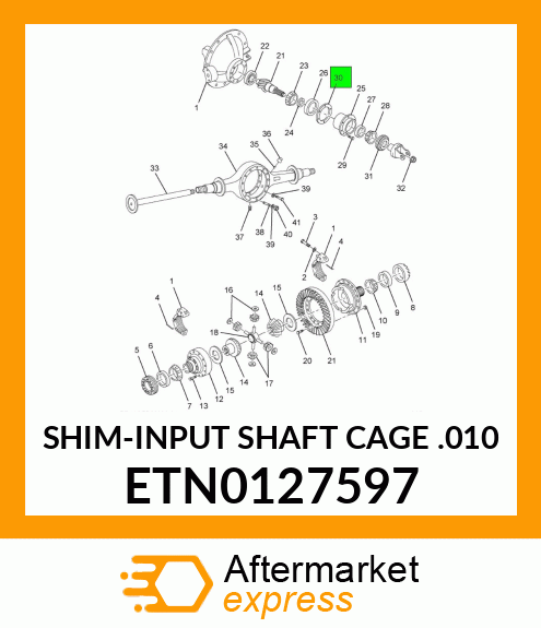 SHIM-INPUT SHAFT CAGE .010 ETN0127597