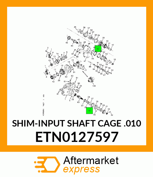 SHIM-INPUT SHAFT CAGE .010 ETN0127597