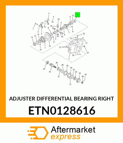 ADJUSTER DIFFERENTIAL BEARING RIGHT ETN0128616