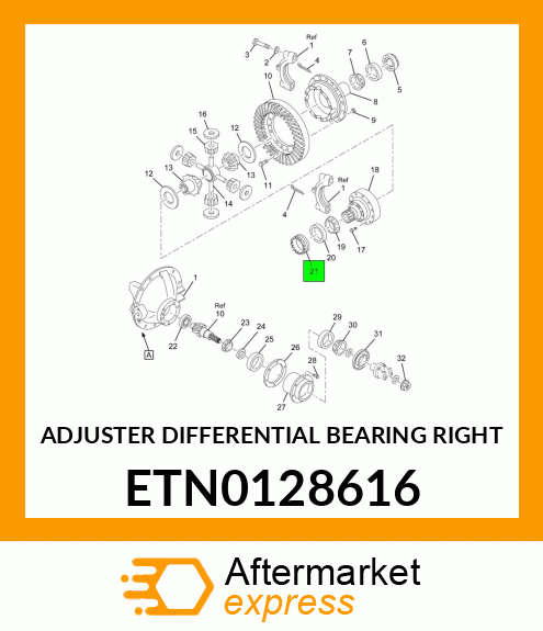 ADJUSTER DIFFERENTIAL BEARING RIGHT ETN0128616