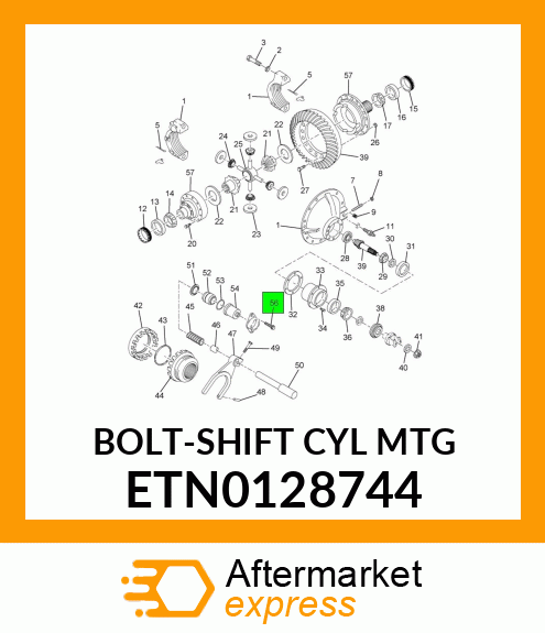 BOLT-SHIFT CYL MTG ETN0128744