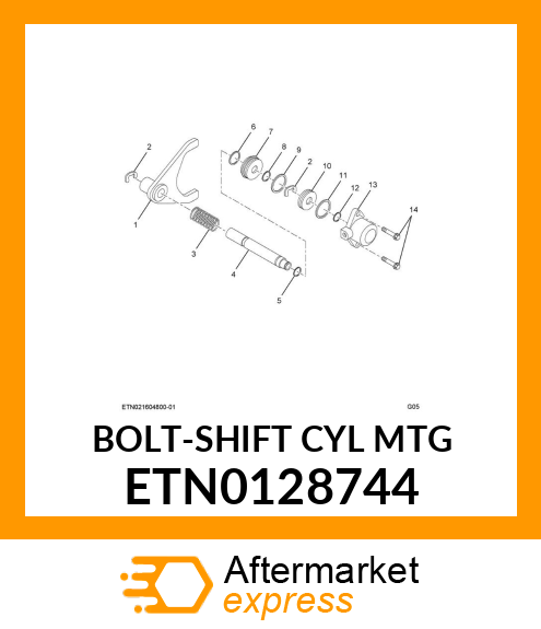 BOLT-SHIFT CYL MTG ETN0128744