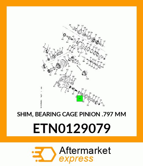 SHIM, BEARING CAGE PINION .797 MM ETN0129079