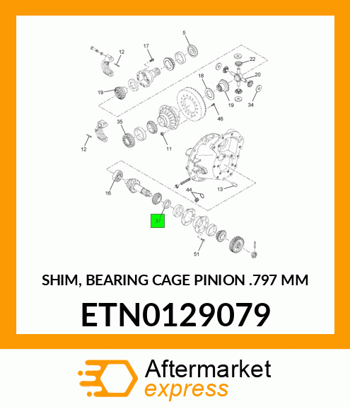 SHIM, BEARING CAGE PINION .797 MM ETN0129079