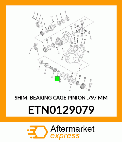 SHIM, BEARING CAGE PINION .797 MM ETN0129079