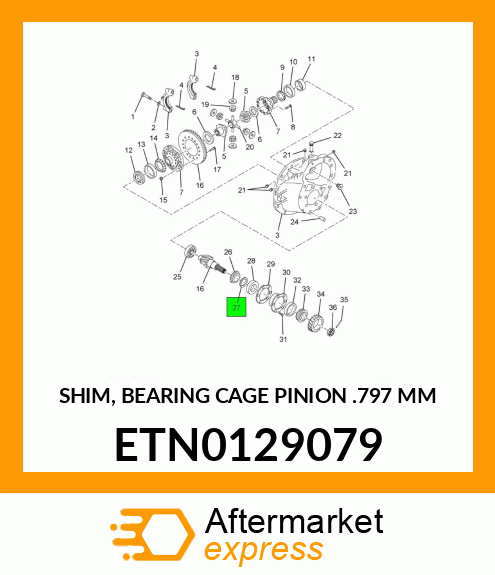 SHIM, BEARING CAGE PINION .797 MM ETN0129079