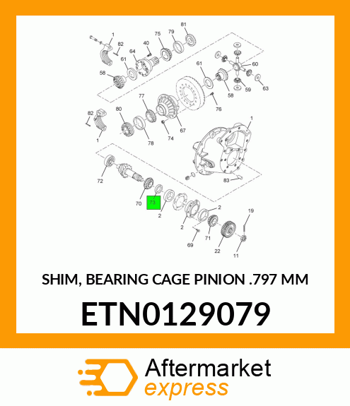 SHIM, BEARING CAGE PINION .797 MM ETN0129079