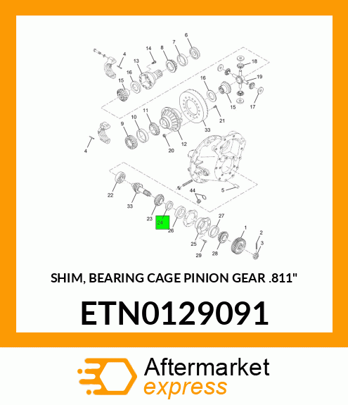 SHIM, BEARING CAGE PINION GEAR .811" ETN0129091