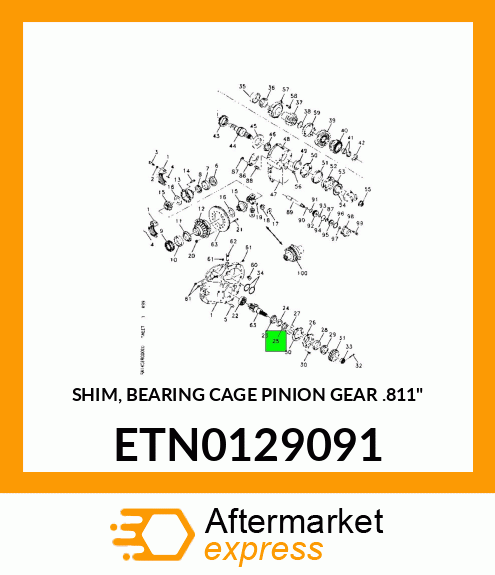 SHIM, BEARING CAGE PINION GEAR .811" ETN0129091