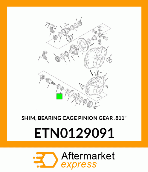 SHIM, BEARING CAGE PINION GEAR .811" ETN0129091