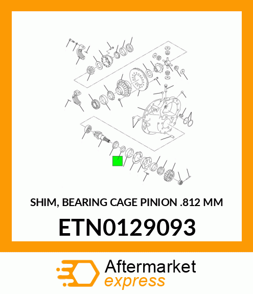 SHIM, BEARING CAGE PINION .812 MM ETN0129093