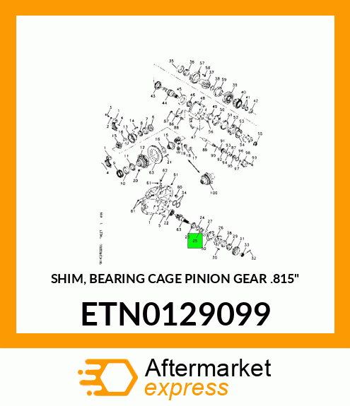 SHIM, BEARING CAGE PINION GEAR .815" ETN0129099