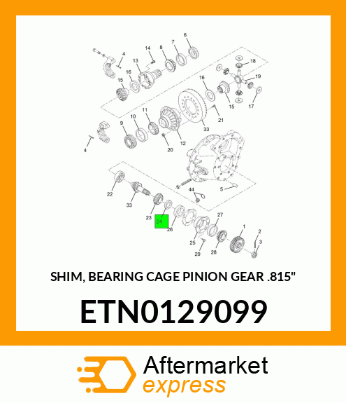 SHIM, BEARING CAGE PINION GEAR .815" ETN0129099