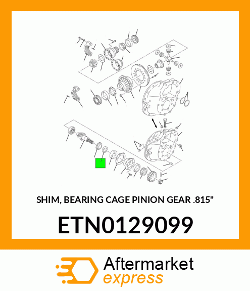 SHIM, BEARING CAGE PINION GEAR .815" ETN0129099