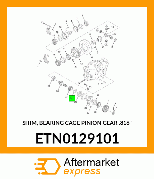 SHIM, BEARING CAGE PINION GEAR .816" ETN0129101